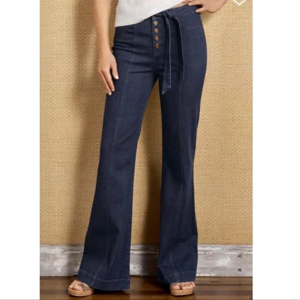 Soft Surroundings Metamorphic Button Front Flare … - image 1